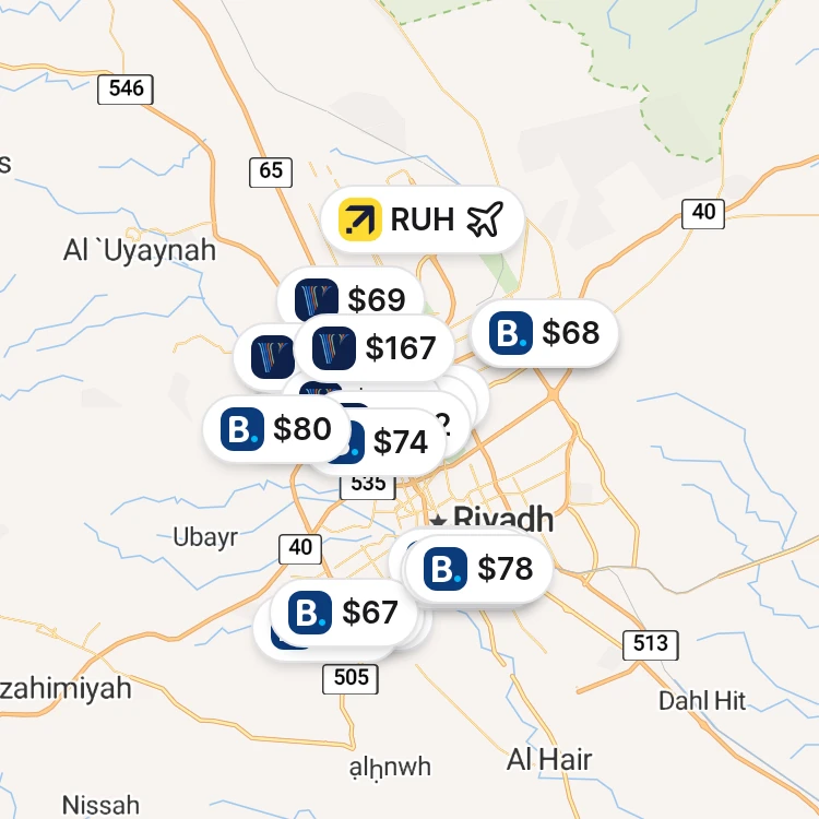 Interactive Map Riyadh HotelMaps | Riyadh Hotel Map 📍